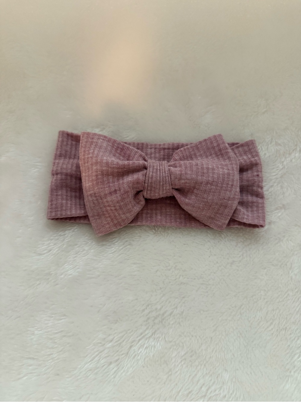 Little Sleppies LUX Bow Mauve Ribbed